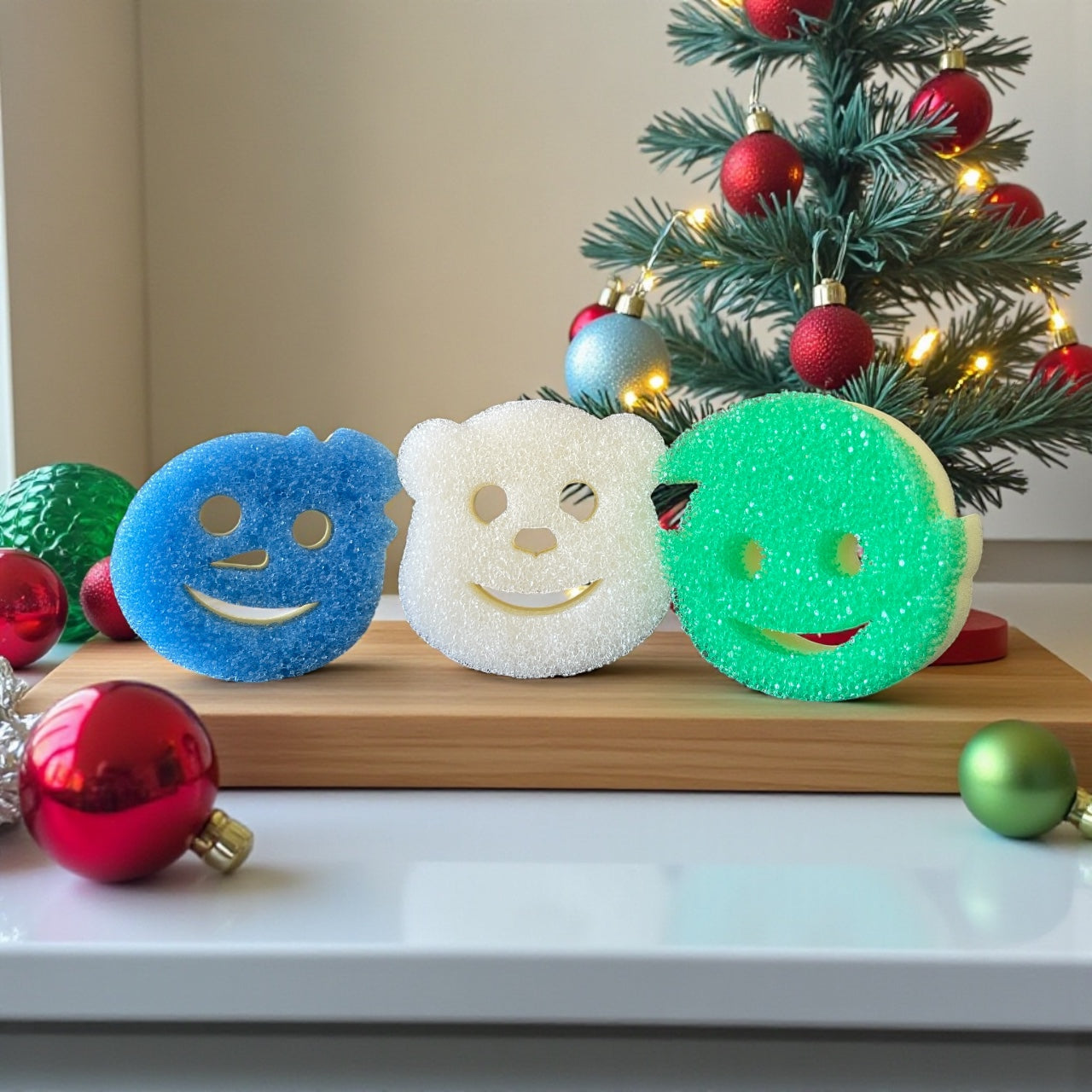 NEW Scrub Mommy 🧸 Christmas Shapes 🎄 Special Edition 3-Pack! ☃️