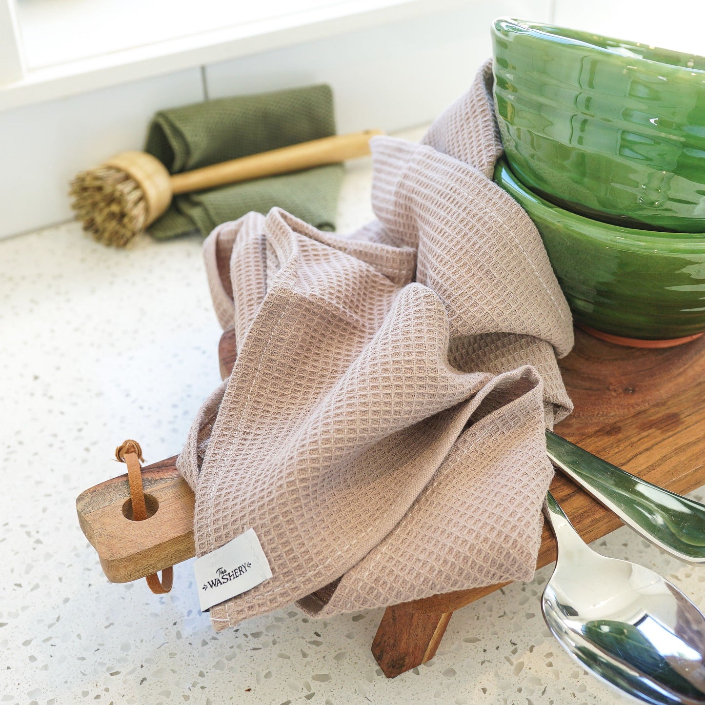 The Washery Waffle Tea Towel Set of 3