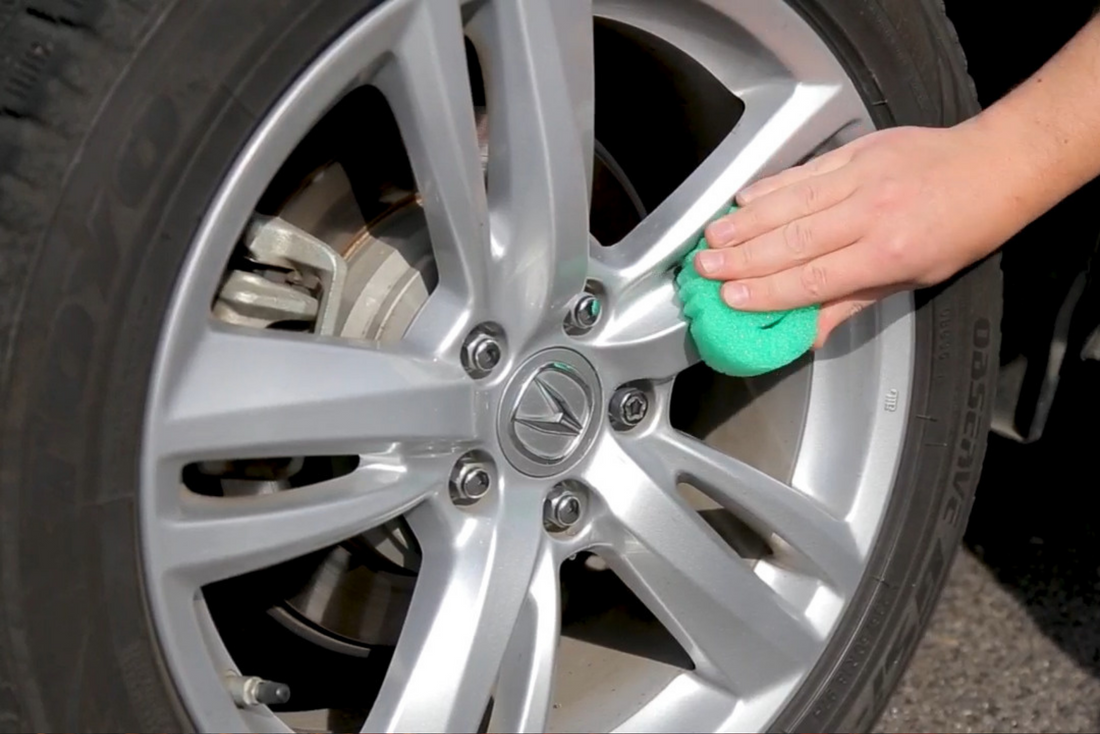 Cleaning Car Wheels with Bar Keepers Friend