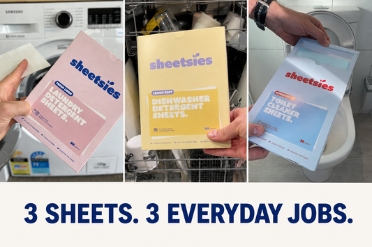 How to Use Sheetsies: Laundry, Dishwasher & Toilet Cleaner Sheets