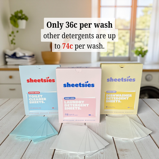 Sheetsies Bundle - Laundry 80pk, Dishwash 80pk, Toilet 30pk.