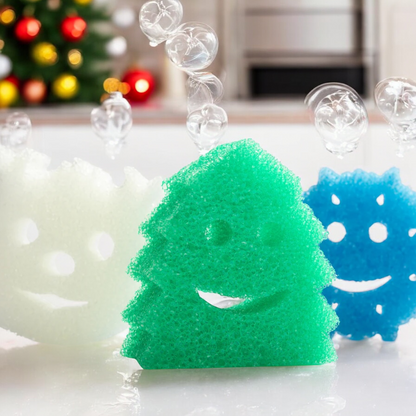 Scrub Daddy 🎄 Christmas Shapes ❄️ Special Edition 3-Pack! 🎅🏼