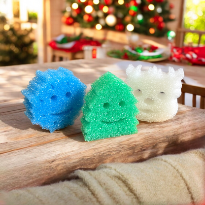 Scrub Daddy 🎄 Christmas Shapes ❄️ Special Edition 3-Pack! 🎅🏼