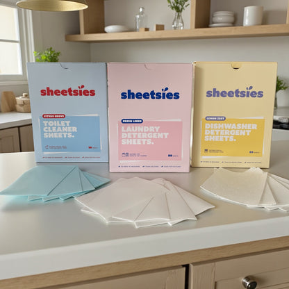Sheetsies Bundle - Laundry 80pk, Dishwash 80pk, Toilet 30pk.