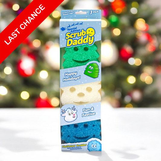 Scrub Daddy 🎄 Christmas Shapes ❄️ Special Edition 3-Pack! 🎅🏼