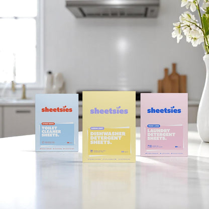 Sheetsies Bundle - Laundry 80pk, Dishwash 80pk, Toilet 30pk.