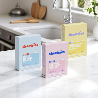 Sheetsies Bundle - Laundry 80pk, Dishwash 80pk, Toilet 30pk.